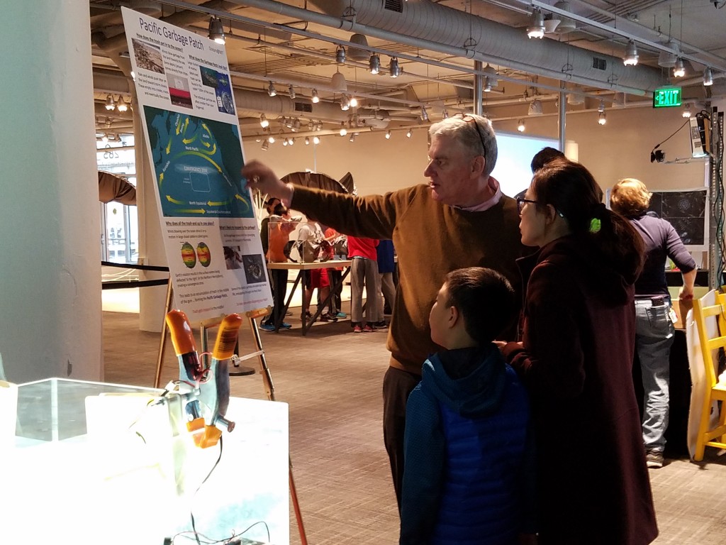 Oceanographer John Marshall explaining the physics of gyres. (Photo: Lauren Hinkel)