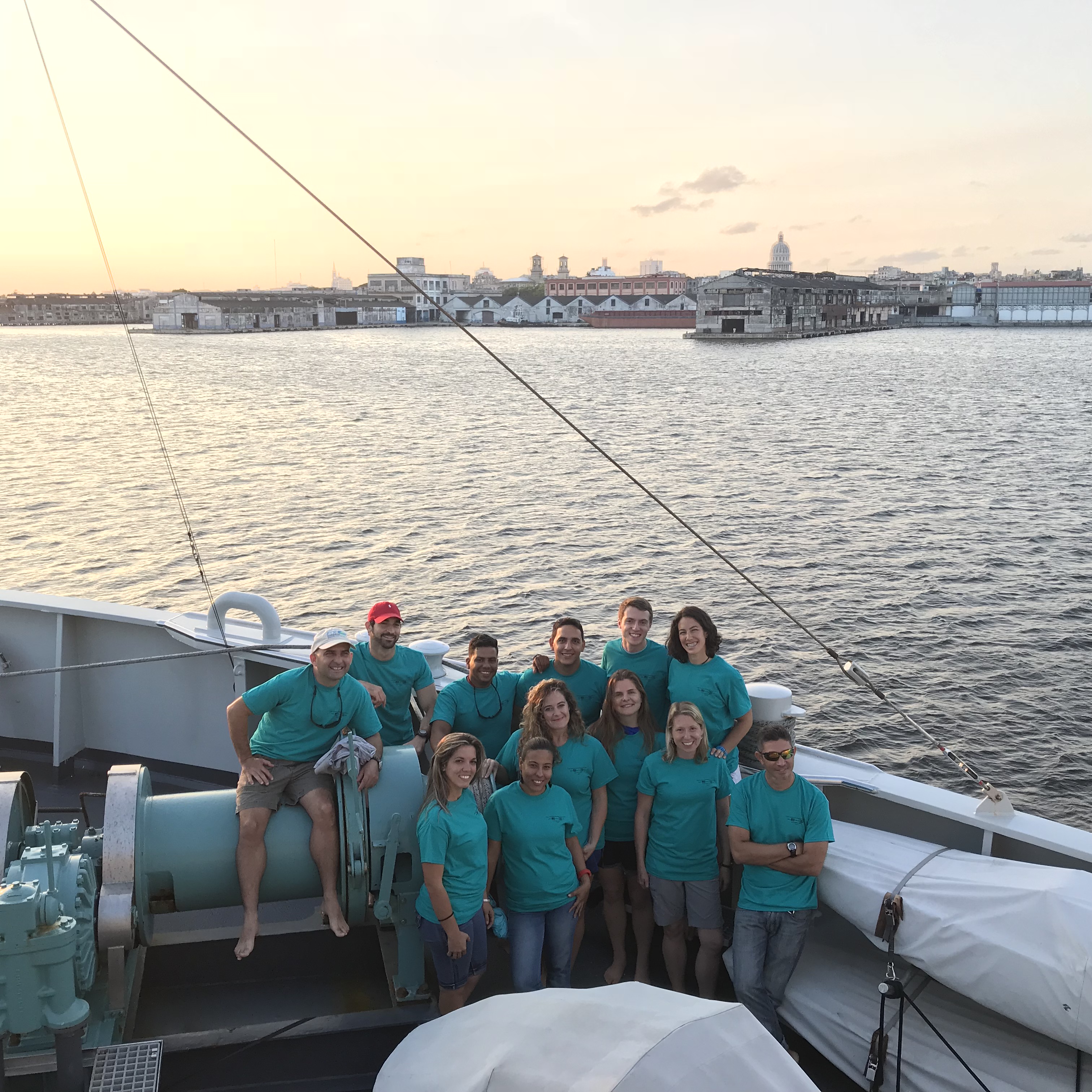 American and Cuban scientists aboard the research vessel Alucia. (Photo: courtesy of Tyler Tamasi)